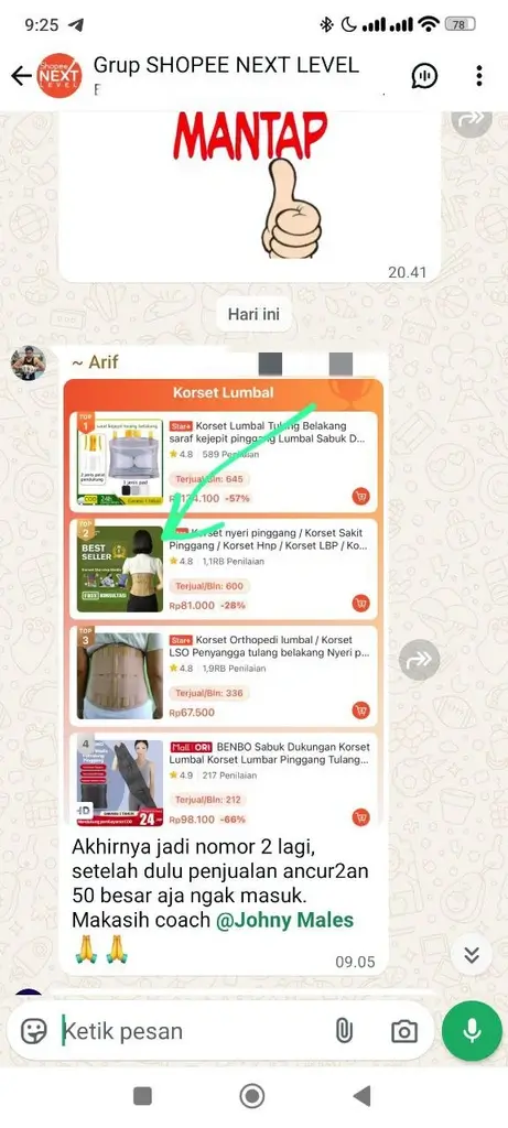 Testimoni seller 1